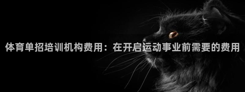 富联平台总代理是谁：体育单招培训机构费用：在开启运动
